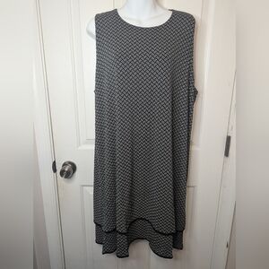 J Jill Wearever Collection Shift Dress Stretch Sleeveless Layered MSRP $109, XL